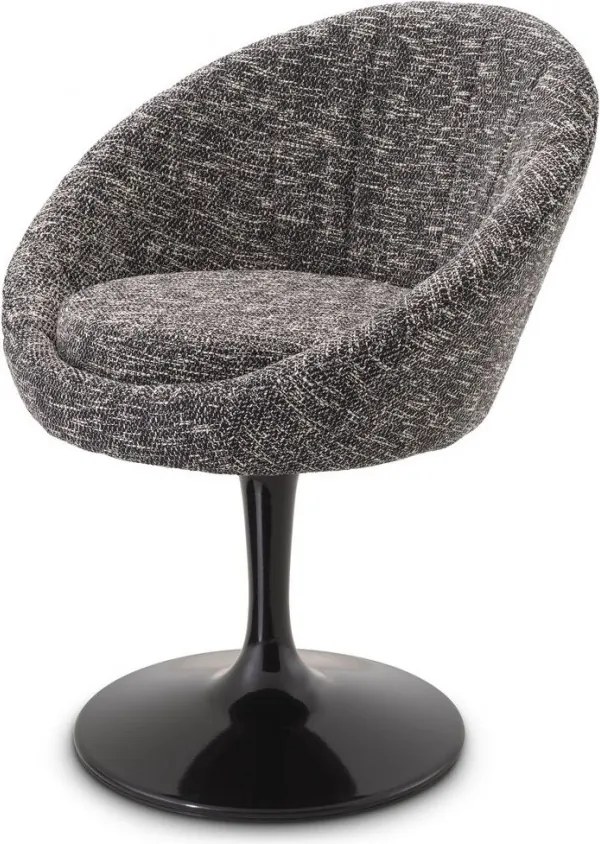 Scaun pivotant design elegant LUX O'Neill, cambon negru 115387 HZ