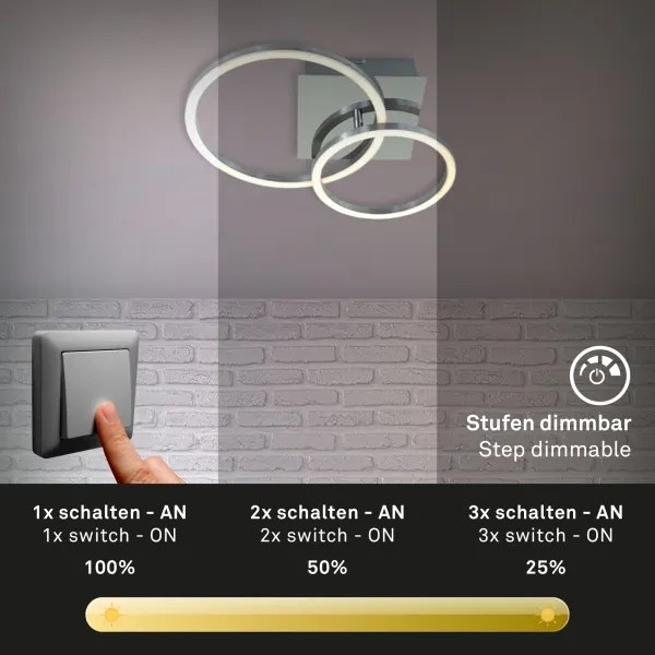 Plafonieră LED dimabilă FRAMES LED/16W/230V Briloner 3110-018