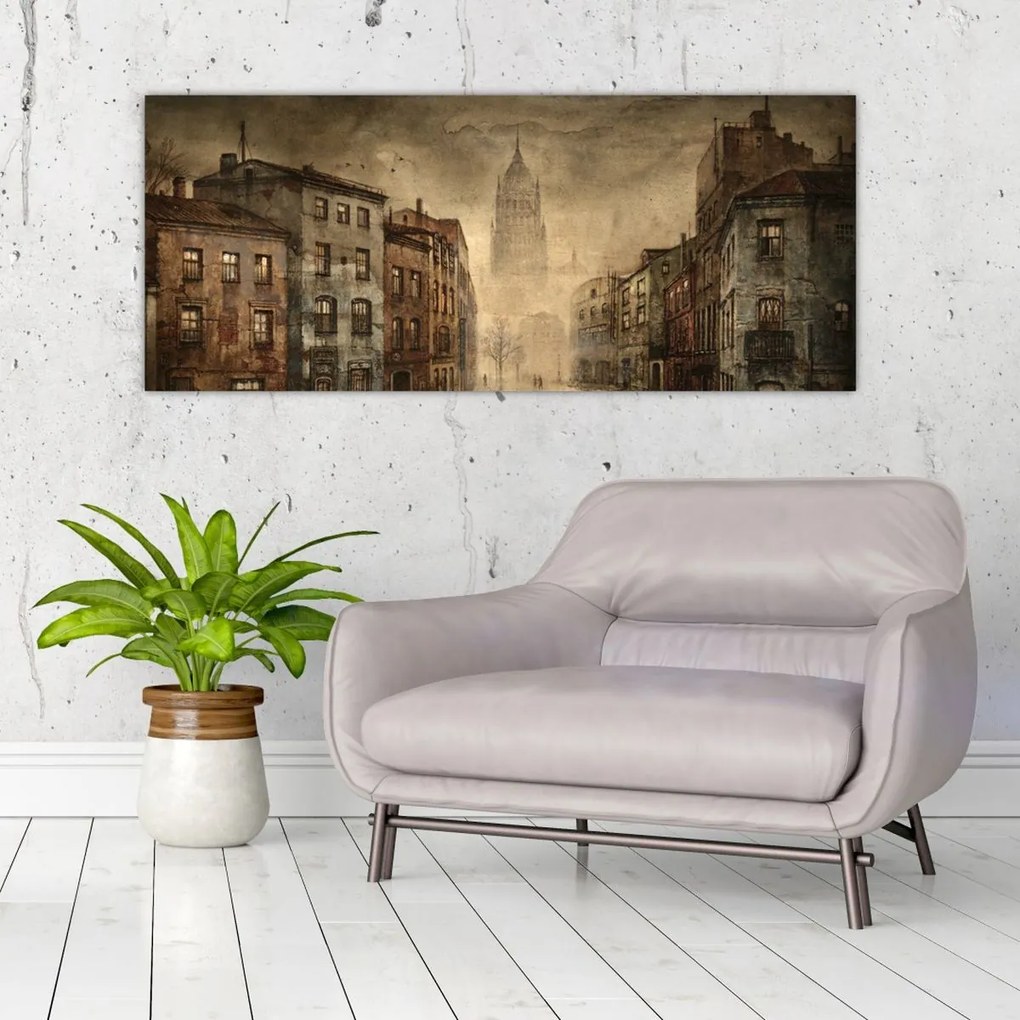 Tablou - Pictura orașului (120x50 cm)