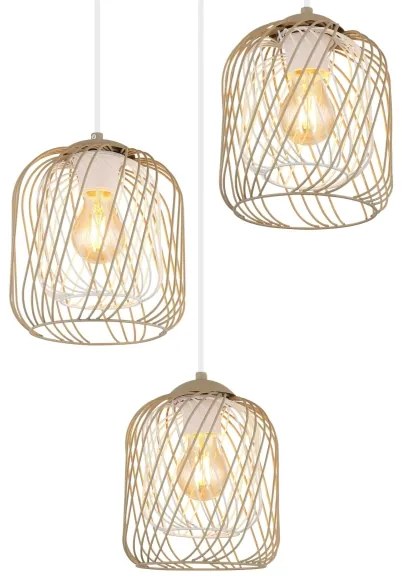 Globo 15965-3HR - Lustră suspendată pe cablu DICHTI, 3xE27/40W/230V