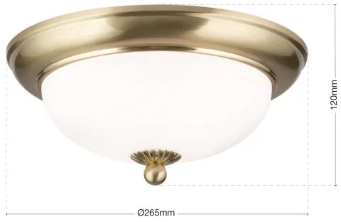 Orion - Plafonieră EMPIRA, 2xE14/40W/230V, Ø 26,5 cm, alamă