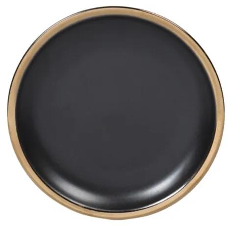 Farfurie desert Finesse din portelan negru 21 cm