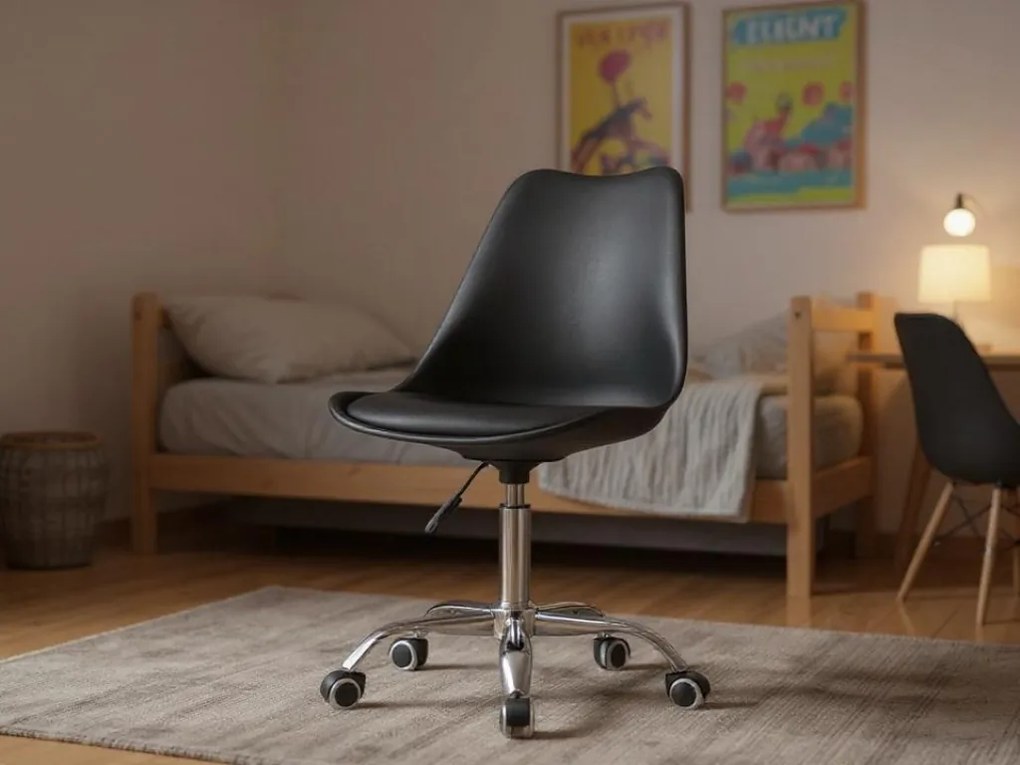 Scaun de birou negru PANSY