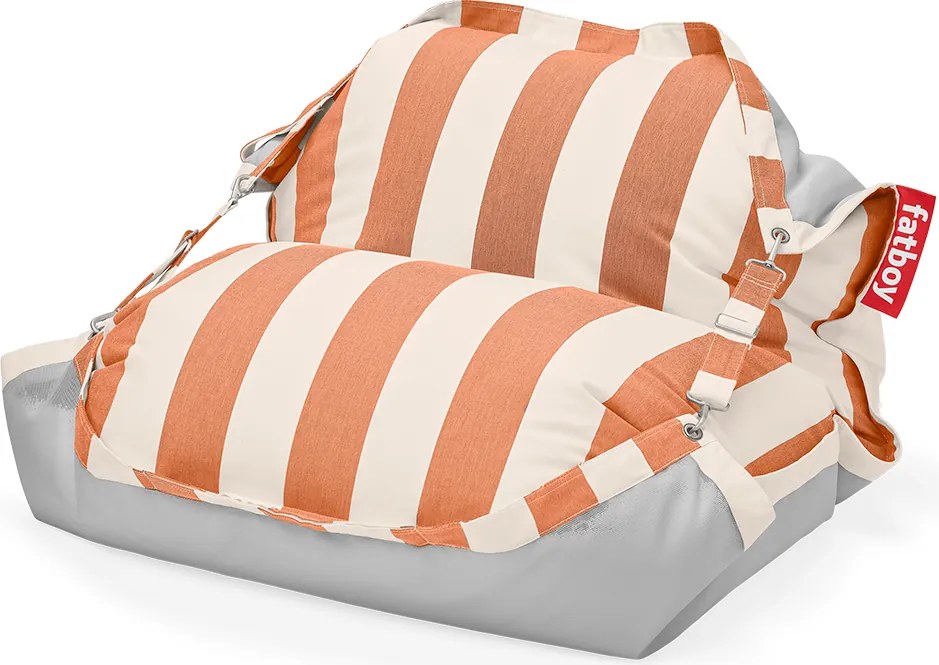 Puf puf cu apă Floatzac, culori multiple - Fatboy Culoare: portocaliu-crem cu dungi