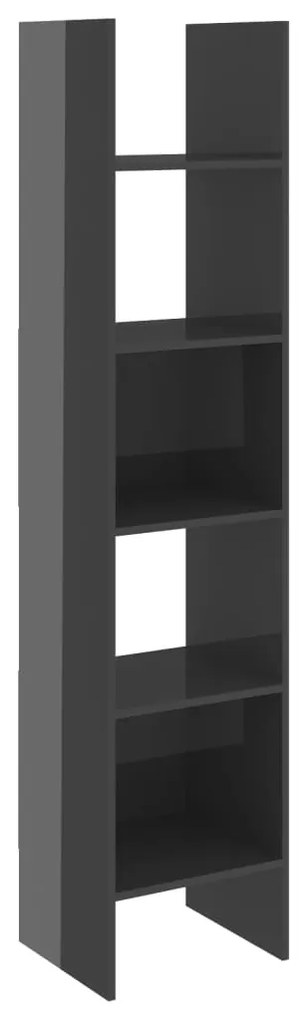 803406 vidaXL Bibliotecă, gri extralucios, 40x35x180 cm, PAL