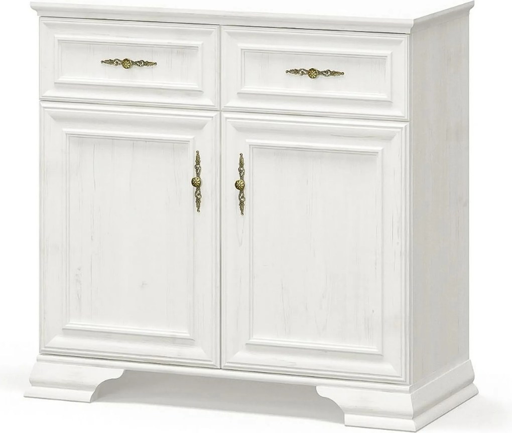 Comoda pin alb anderson IRYS, PAL laminat, 93x39x89 cm
