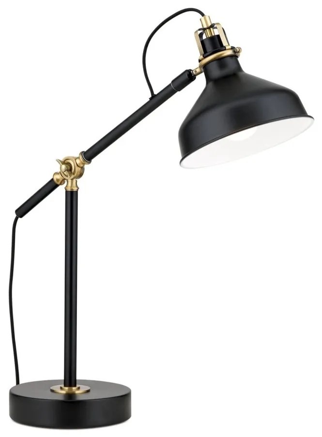 Veioza/Lampa din metal reglabila stil vintage SCHILLER negru/patina