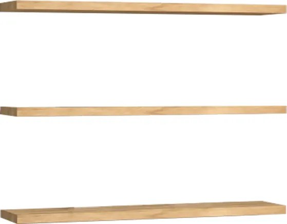 Etajera de perete Ednara din melamina, nuanta naturala, 60x14.5x1.8 cm