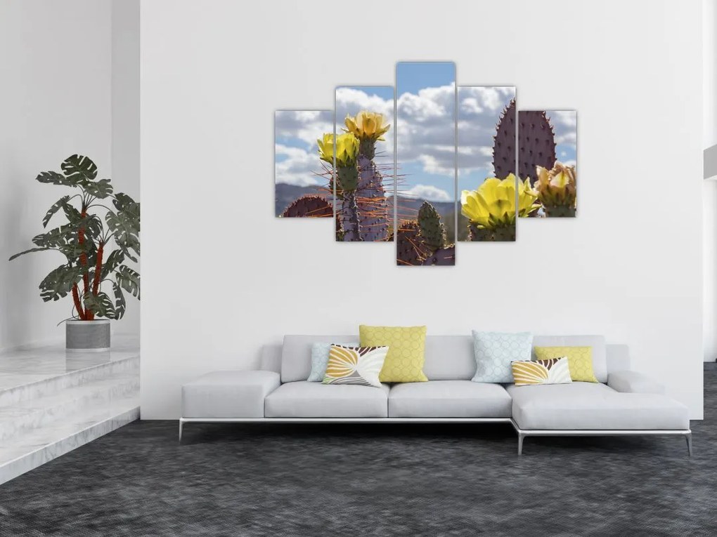 Tablou cu floarea de cactus Opunție (150x105 cm)