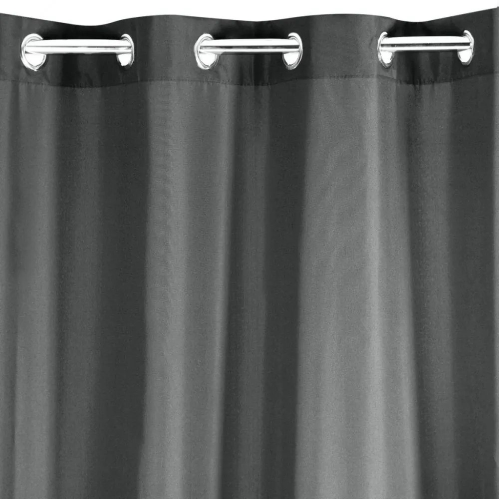 Draperie gri închis, cu agățare pe inele 175 cm