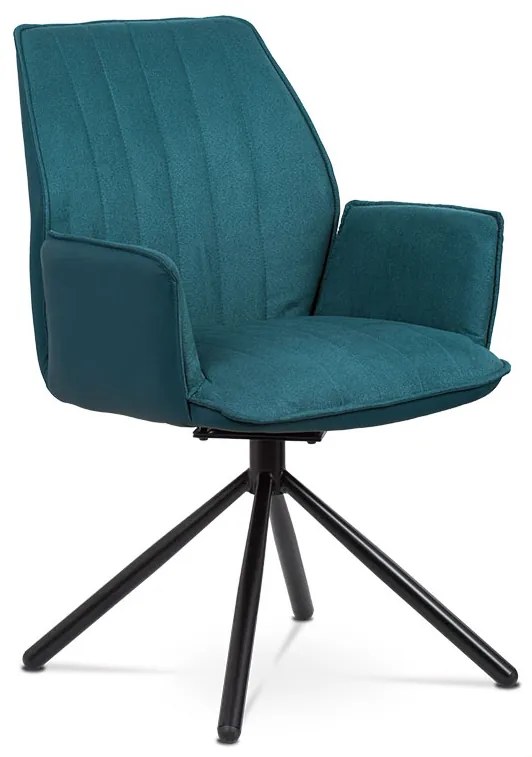 Zondo Scaun de sufragerie Hagga-399-BLUE2 (Petroleu albastru + Negru). 1042739