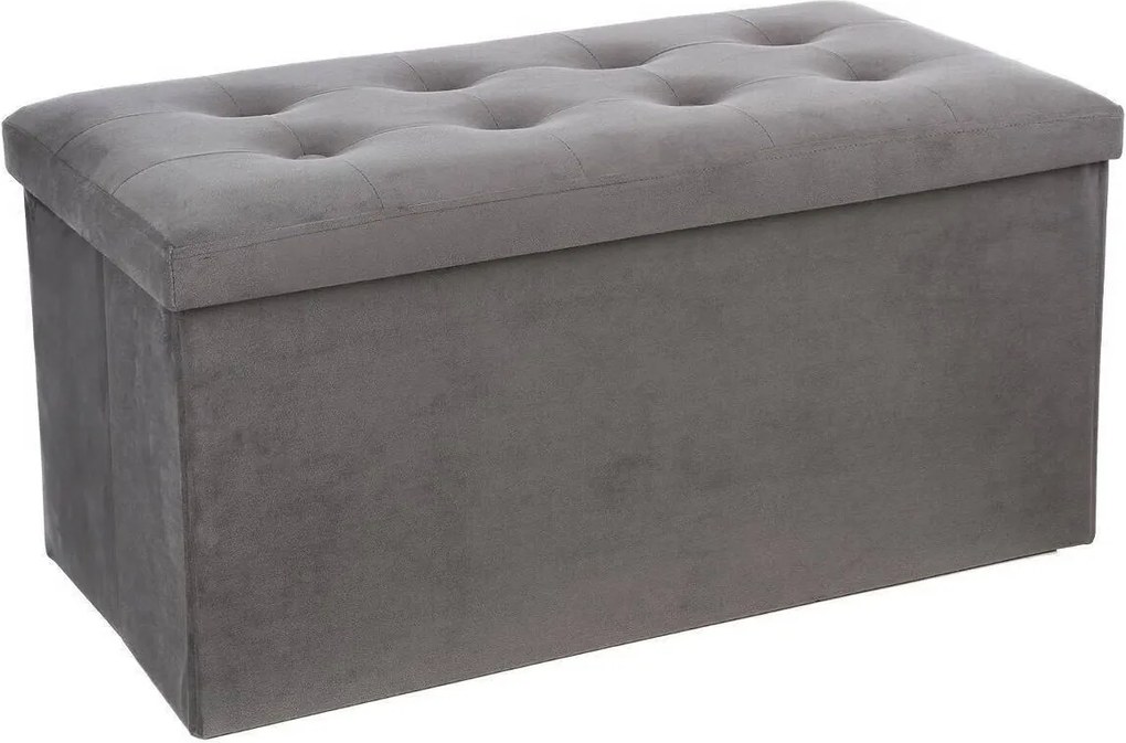 Taburet Atmosphera Créateur d'intérieur, 76 x 38 cm, Poliester/MDF, Gri