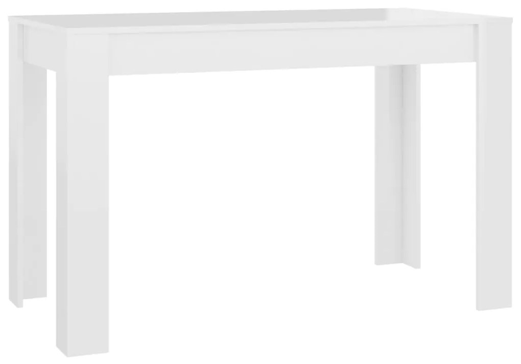 800438 vidaXL Masă de bucătărie, alb foarte lucios, 120 x 60 x 76 cm, PAL