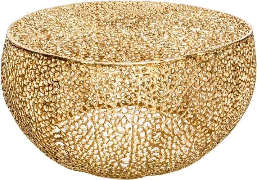 Masuta cu aspect deosebit Leaf 80cm, auriu A-38940 VC