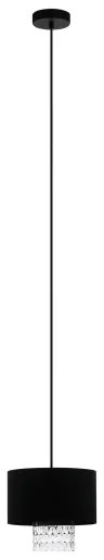 Lustră pe cablu Eglo 39977 SAPUARA 1xE27/40W/230V negru
