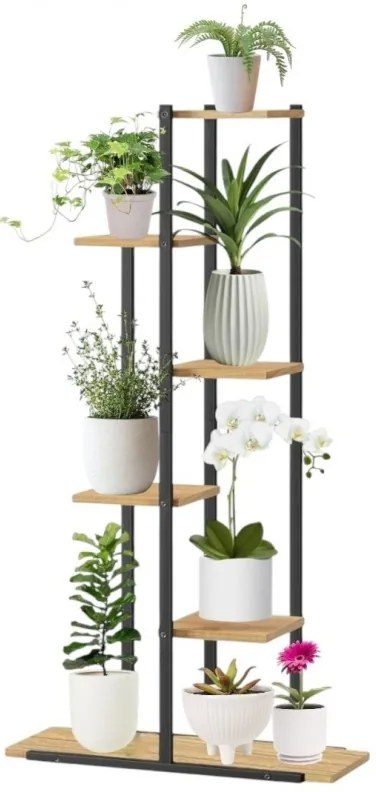 Suport pentru flori – etajeră modernă cu 6 rafturi, 113x60x20 cm