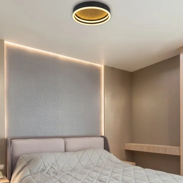 Plafonieră LED HEDI LED/24W/230V d. 30 cm neagră Globo 48460-24