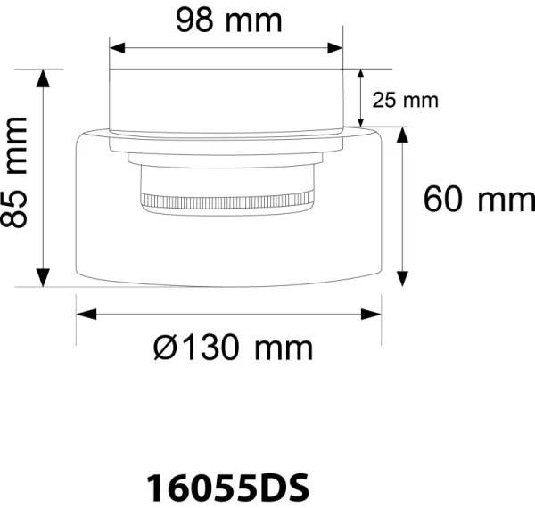Plafonieră LED Globo 16055DS HIGGINS 1xGX53/6W/230V d. 13 cm negru