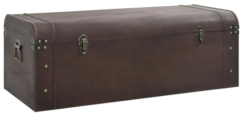 4010550 vidaXL Cufăr de comori cu zăvoare maro închis 110x50x39,5 cm placaj