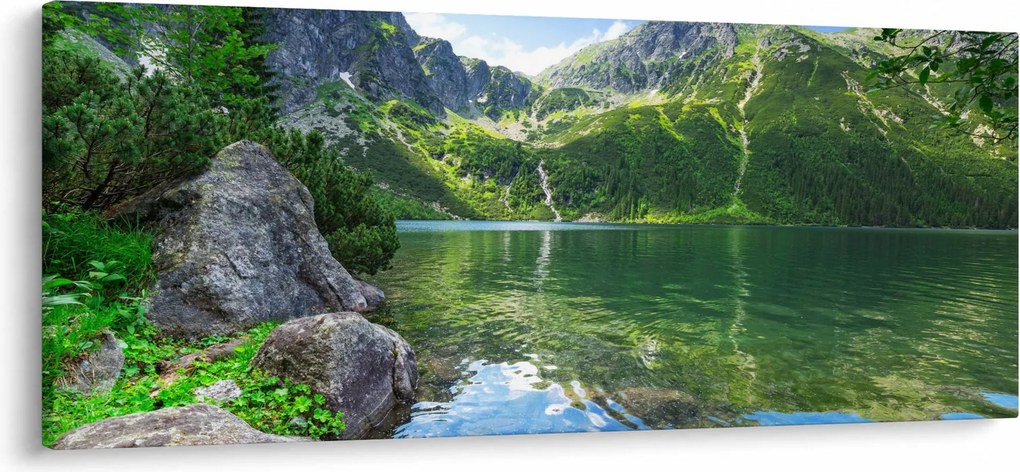 Tablou cu lac în munții Tatra (120x50 cm)