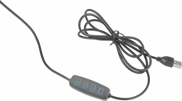 Lampă LED dimabilă de masă cu lupă Extol LED/8W/5V 2900/4500/7500K negru