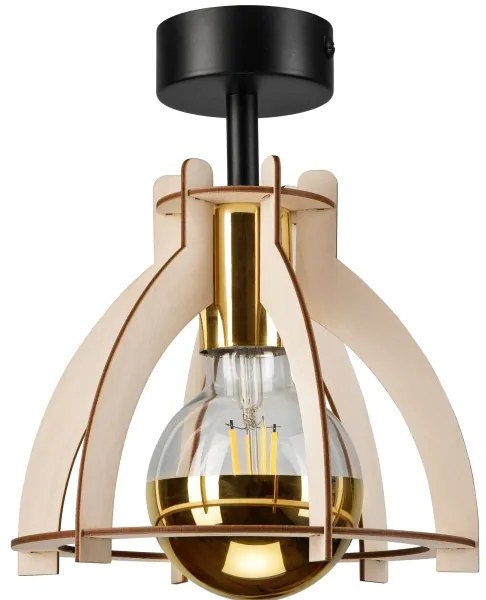 Lustră aplicată LANDO 1xE27/15W/230V fag