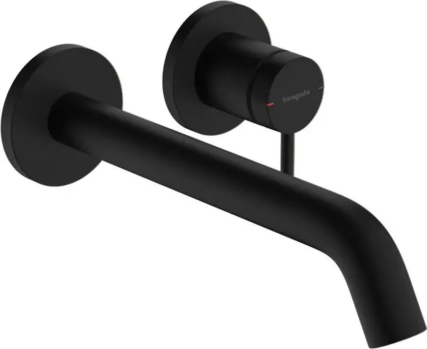 Baterie lavoar incastrata Hansgrohe Tecturis S EcoSmart+ finisaj negru mat 22.5 cm fara corp ingropat