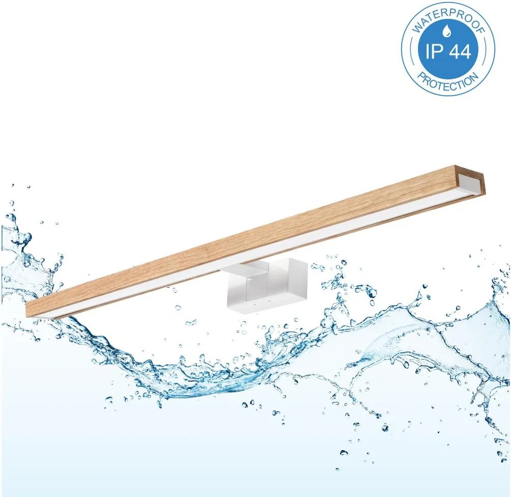 Brilagi - Iluminare LED pentru oglindă de baie 3în1 WOODY MIRROR LED/15W/230V IP44 alb/stejar