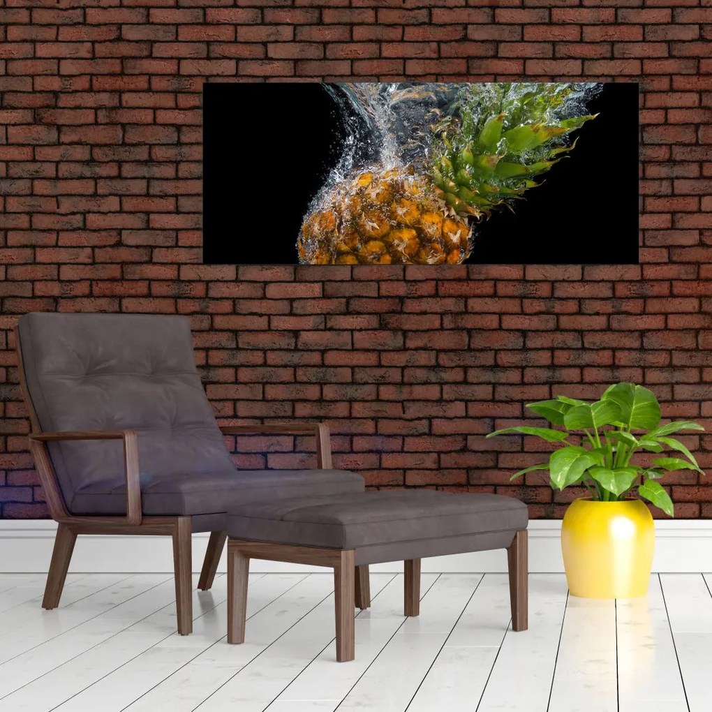 Tablou cu anans în apă (120x50 cm)