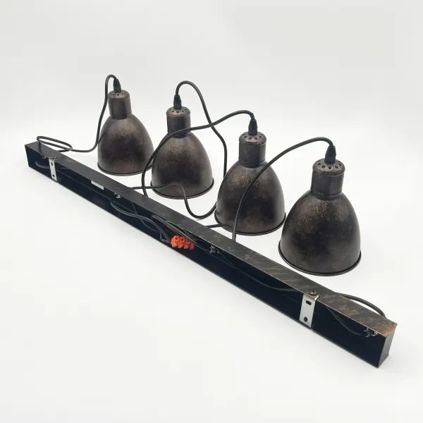 Brilagi - Lustra LED suspendată pe cablu RIDDY 4xE27/60W/230V cupru cu patină
