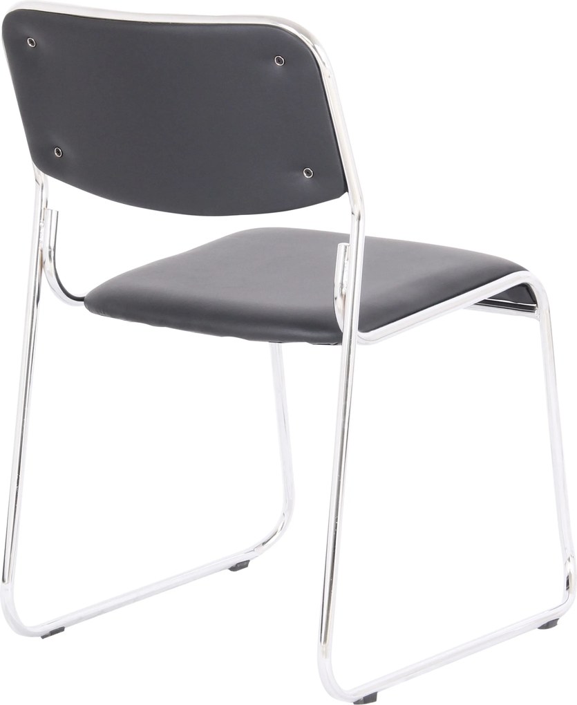 Scaun vizitator Eco, negru, 40x43x76 cm