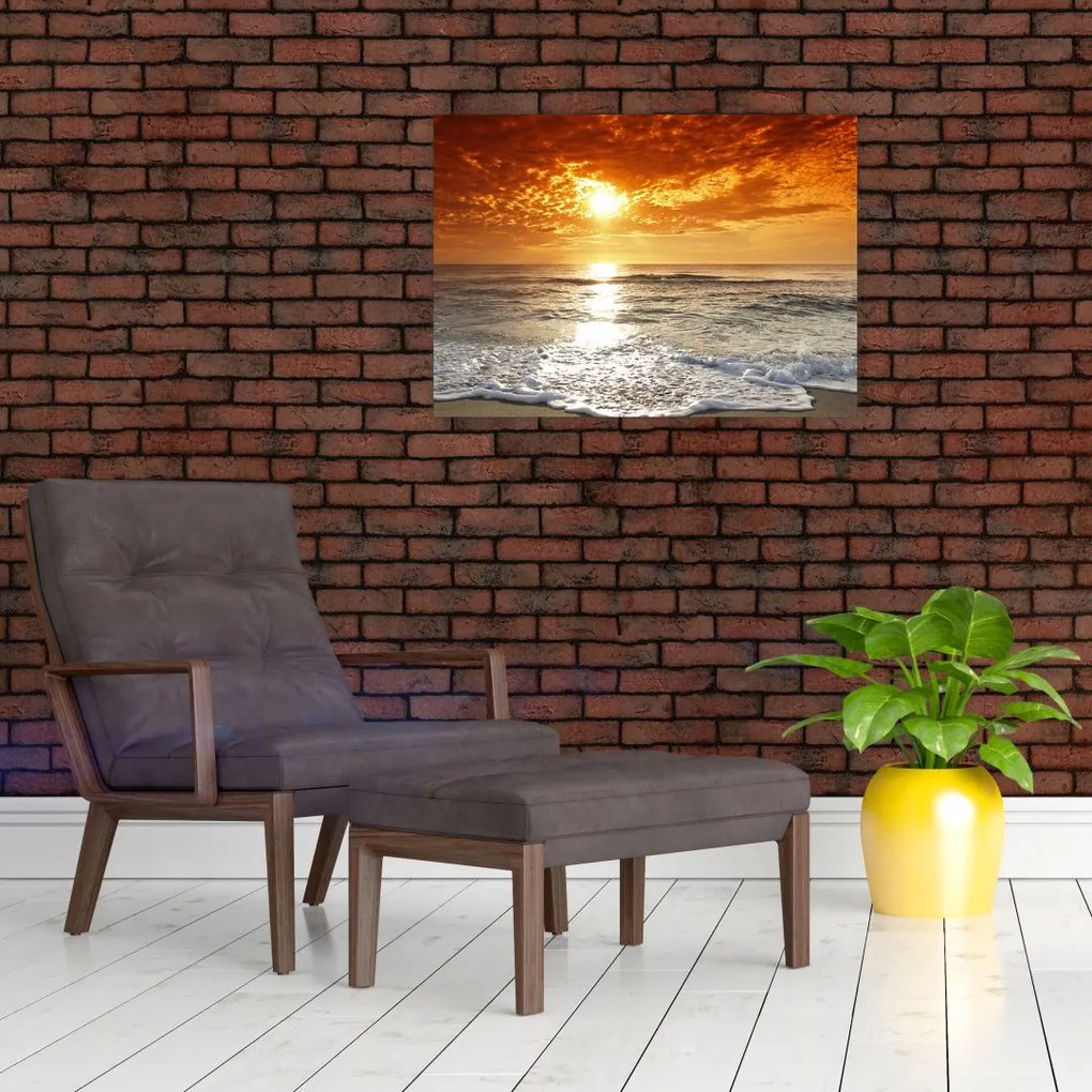 Tablou cu apus de soare din Corsica (70x50 cm)