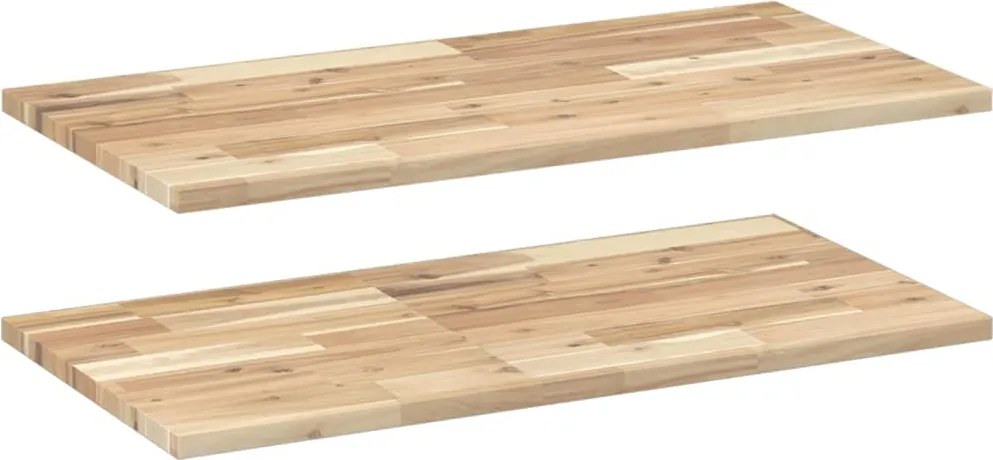 vidaXL Rafturi plutitoare 2 buc. 100x40x2cm lemn masiv acacia netratat