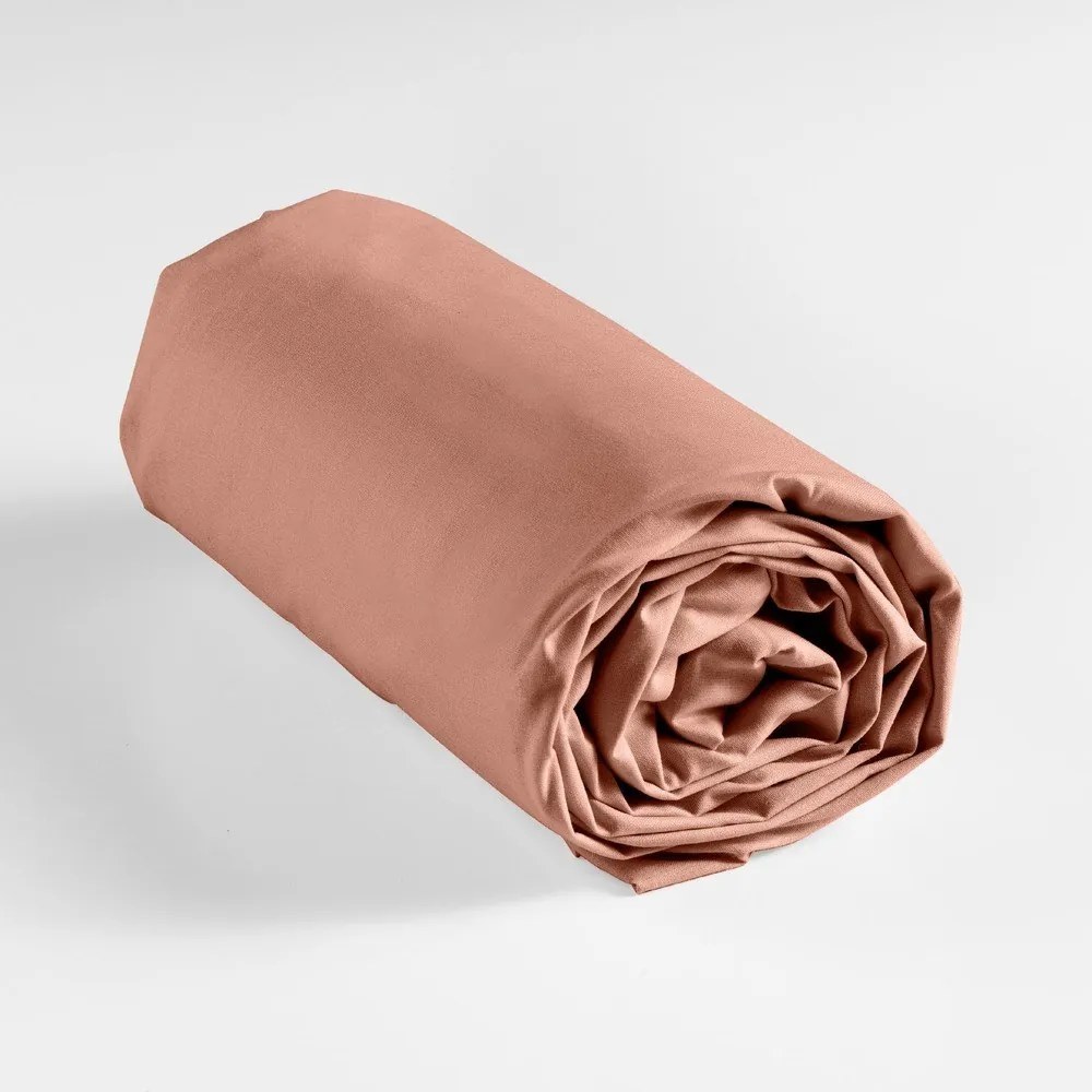 Cearceaf somon din bumbac cu elastic 180x200 cm Lina – douceur d'intérieur