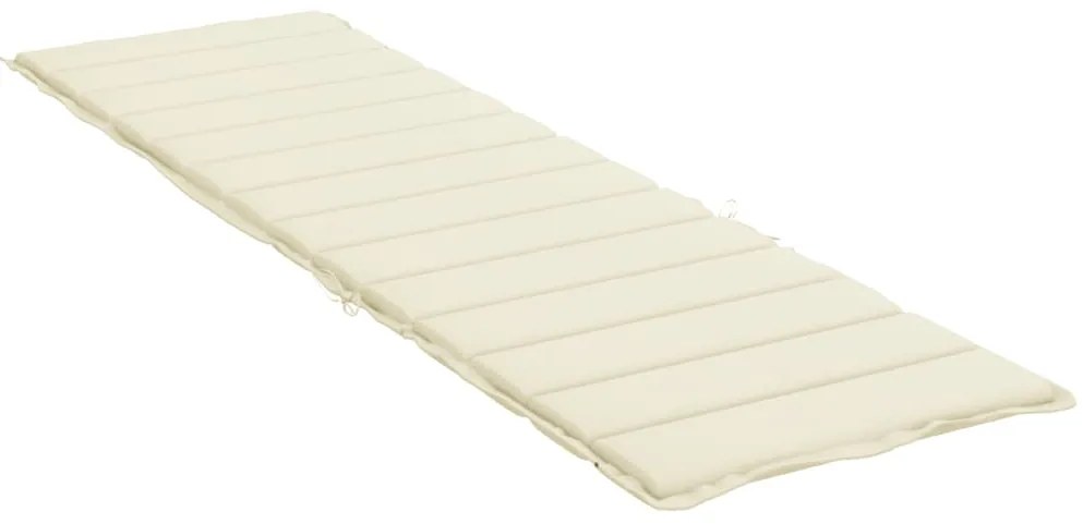 Perna de sezlong, crem, 200x60x3 cm, textil oxford