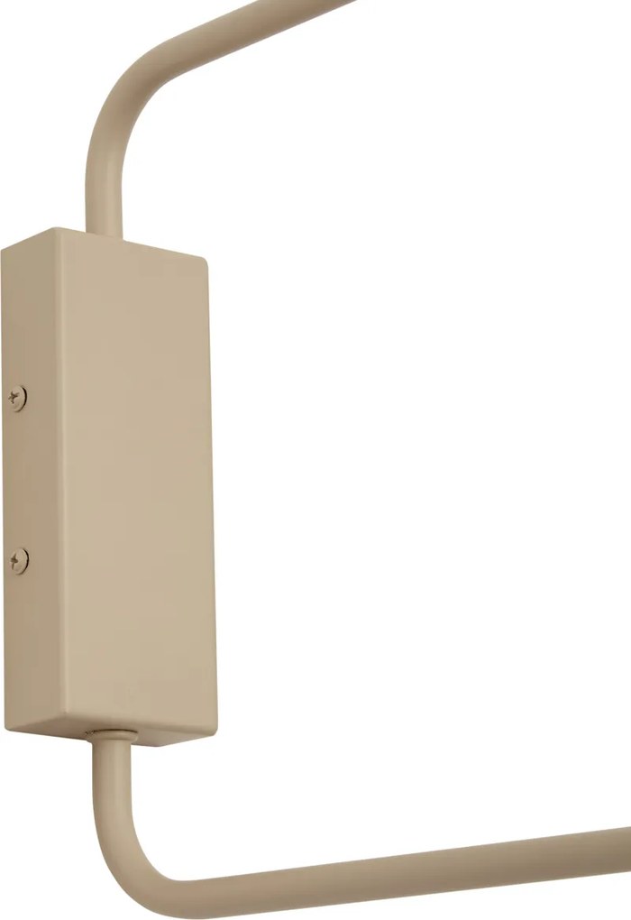 Lampă de perete modernă Taupe cu interior auriu reglabilă cu 2 lumini - Lune