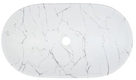 COMAD LENA MW17 - Lavoar pe blat 61,5x36 cm ceramică alb mat