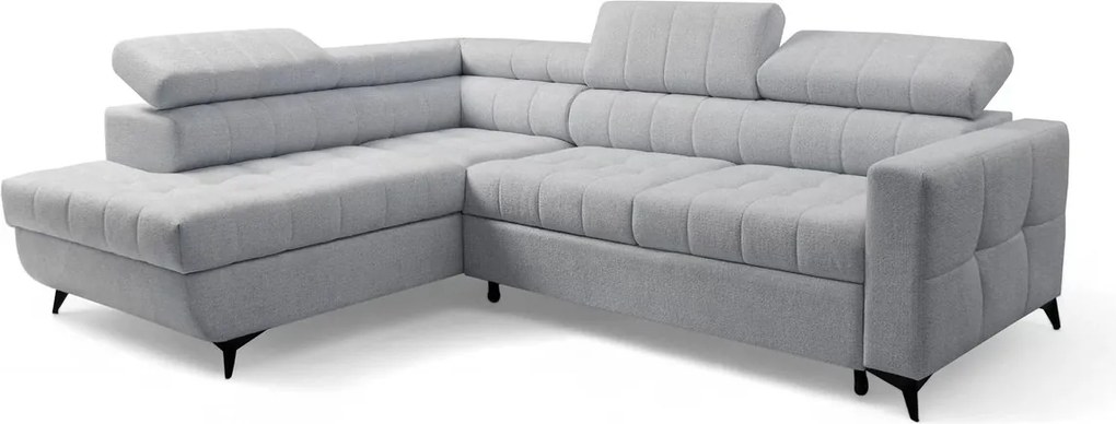 Colțar extensibil Nardo L stânga - chenille gri deschis Vibe 85