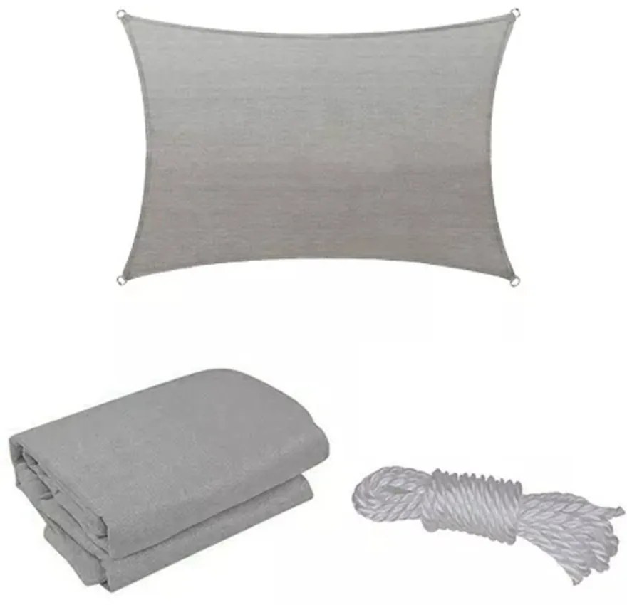 Rana Sun sail dreptunghiular 3x4 m gri