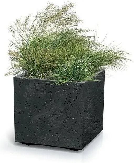 Ghiveci SIERRA SQUARE BETON EFFECT 38,5 cm ,antracit, M