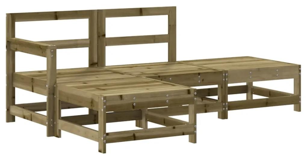 3186493 vidaXL Set mobilier relaxare de grădină, 4 piese, lemn de pin tratat
