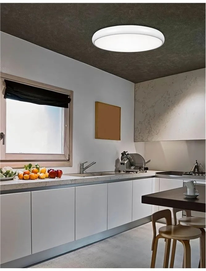 Plafoniera LED design modern Gap alb, 41cm