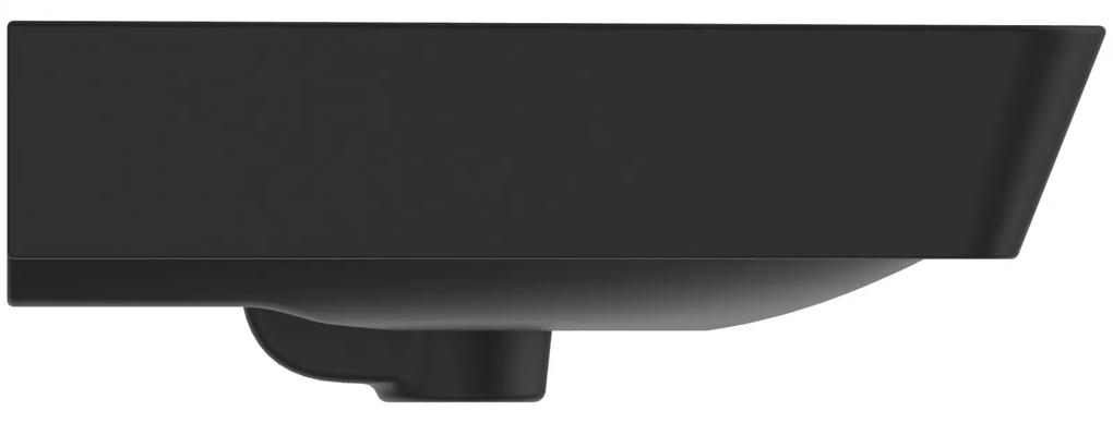 Lavoar suspendat negru mat 60 cm, orificiu baterie si cu preaplin, Ideal Standard Connect Air 600x460 mm