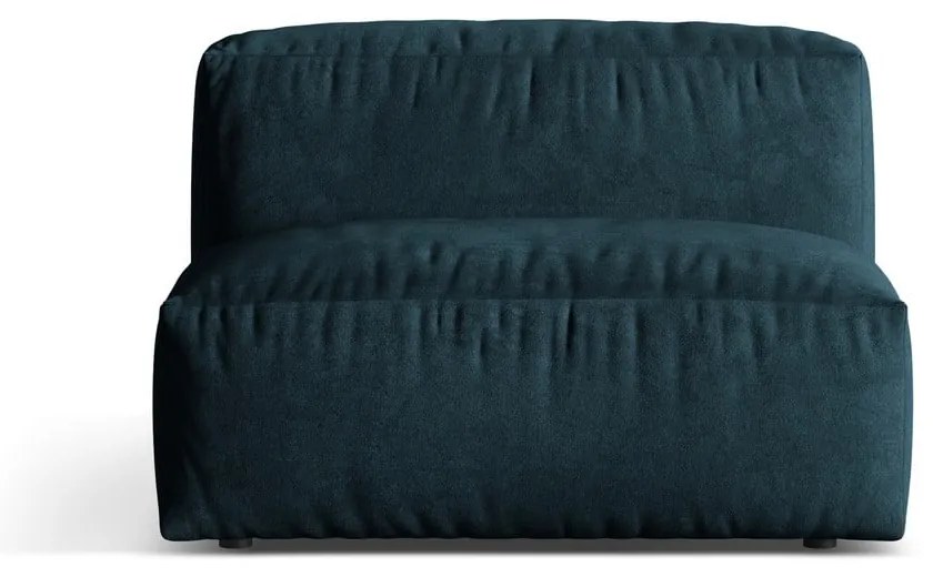 Modul pentru canapea modulară albastru închis cu tapițerie din catifea (de mijloc) Martina – Micadoni