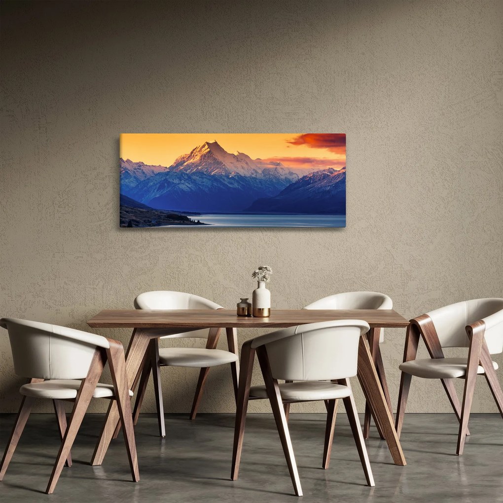 Tablou - Lacul Pukaki (120x50 cm)