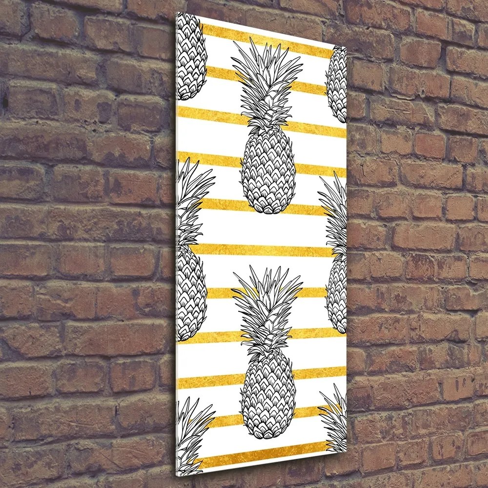 Tablou sticlă acrilică Benzi de ananas