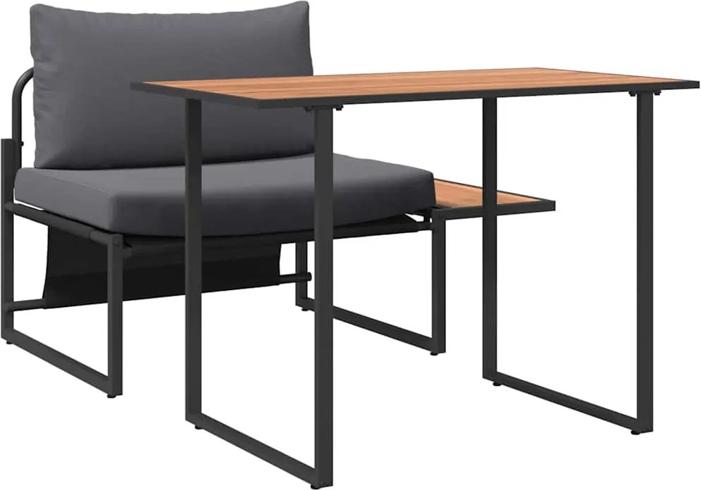 vidaXL Mobilier de grădină din oțel 2 pcs Antracit Oțel