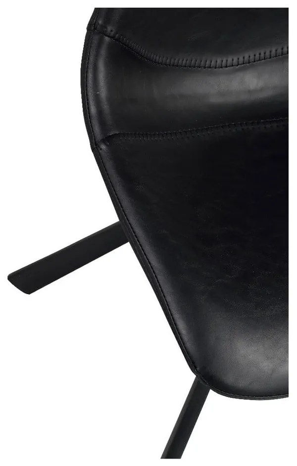 Scaun de dining cu picioare negre Rowico Alpha, negru