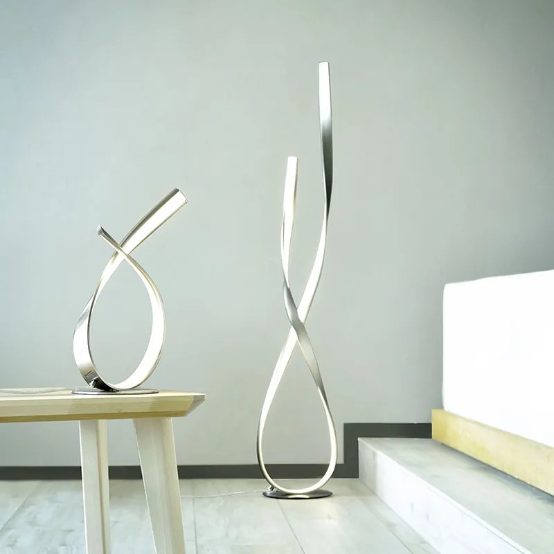 Lampă de masă de design din oțel, inclusiv LED și dimmer - Belinda