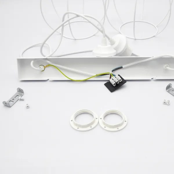 Lustră pe cablu pentru copii STARS 2xE27/15W/230V albastru/alb